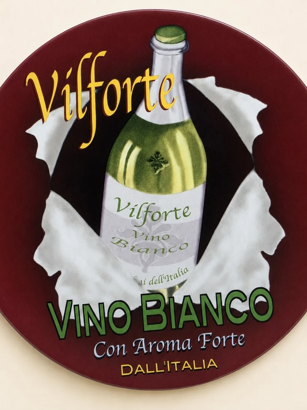Vintage Pottery Barn Wine Bar Appetizer Plates, Set of 4 French & Italian Wine